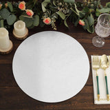 20 Pack | 13inch Silver Glitter Round Disposable Dining Placemats, Decorative Paper Table Mats