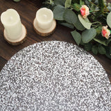 10 Pack | 13inch Metallic Silver Sequin Mesh Table Placemats