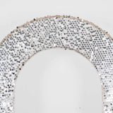 8ft Silver Big Payette Sequin Open Arch Wedding Arch Cover Sparkly U-Shaped Fitted Backdrop