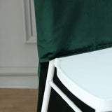 Hunter Emerald Green Buttery Soft Velvet Chiavari Chair Back Slipcover, Solid Back Chair Cover Cap