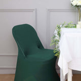 Hunter Emerald Green Spandex Stretch Fitted Folding Slip On Chair Cover 160 GSM