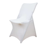 White Stretch Spandex Lifetime Folding Chair Cover#whtbkgd