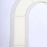 7ft Ivory Spandex Fitted Open Arch Wedding Arch Cover, Double-Sided U-Shaped Backdrop Slipcover