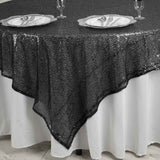 90" x 90" Black Premium Sequin Square Overlay#whtbkgd