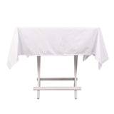 54" White Premium Scuba Wrinkle Free Square Tablecloth, Scuba Polyester Tablecloth