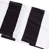 5 Pack | Black/White Stripe Spandex Fit Chair Sashes, Elastic Bands - 5x14Inch