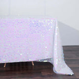 Iridescent Big Payette Sequin Rectangle Tablecloth