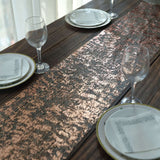 108inch Metallic Blush / Rose Gold Foil Thin Mesh Polyester Table Runner - 25GSM