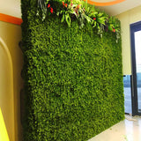 11 Sq ft. | Baby Green Boxwood Hedge Garden Wall Backdrop Mat