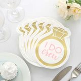 Ring Beverage Cocktail Napkins For Engagement Party, Disposable Paper Napkins - 12inch x 10inch