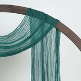 20ft Teal Gauze Cheesecloth Fabric Wedding Arch Drapery, Window Scarf Valance, Boho Decor#whtbkgd