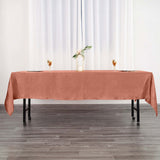 60"x102" Terracotta (Rust) Smooth Satin Rectangular Tablecloth