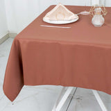 54" Terracotta (Rust) Premium Polyester Square Tablecloth - 220GSM