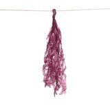 12 Pack | Pre-Tied Eggplant Tissue Paper Tassel Garland With String, Hanging Fringe Party Streamer Backdrop Decor