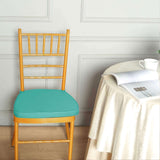 2inch Thick Turquoise Chiavari Chair Pad, Memory Foam Seat Cushion With Ties and Removable Cover