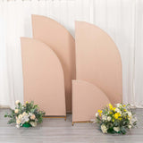 Set of 4 | Matte Nude Spandex Half Moon Chiara Backdrop Stand Covers