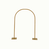 35" Gold Metal Chiara Arch Wedding Cake Display Stand with Rounded Top, Flower Balloon Frame#whtbkgd