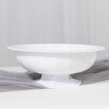 3 Pack White Roman Style Footed Compote Flower Bowl Vase 10inch Round Decorative Plastic Pedestal