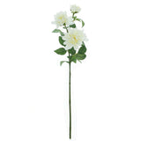 30" Tall Ivory Artificial Dahlia Silk Flower Stems, Faux Floral Spray