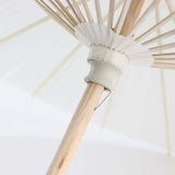 2 Pack | White 32inch Parasol Paper/Bamboo Umbrellas Wedding Party Favors