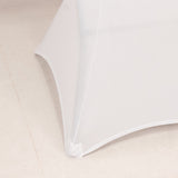 White Highboy Spandex Cocktail Table Cover, Fitted Stretch Tablecloth