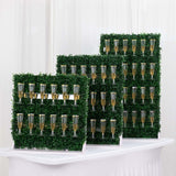 Set of 3 Green Boxwood Wine Glass Stemware Rack, Tiered Champagne Display Stand