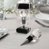 Crystal Glass Ball Metal Wine Bottle Stopper Plug Party Favor Gift Box