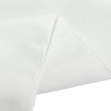 6ft White Open Back Fitted Polyester Rectangle Tablecloth, Trade Show Table Cover