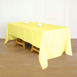 60"x126" Yellow Polyester Rectangular Tablecloth