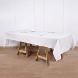 50inch x108inch White Airlaid Paper Tablecloth, Soft Linen-Feel Disposable Rectangle Tablecloth