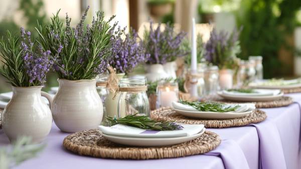 summer tablescape lavender