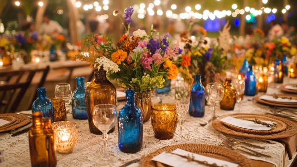 summer tablescape- bohemian