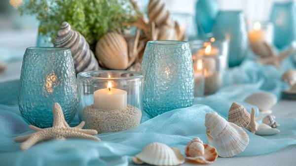 summer tablescape- sea themed