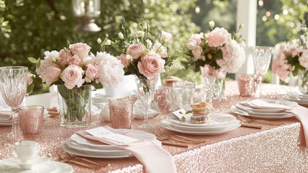 summer tablescape- sequin