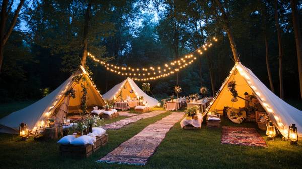 summer wedding- camping