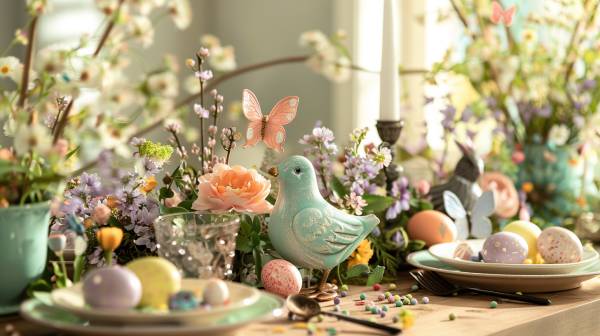 summer wedding table- butterflies