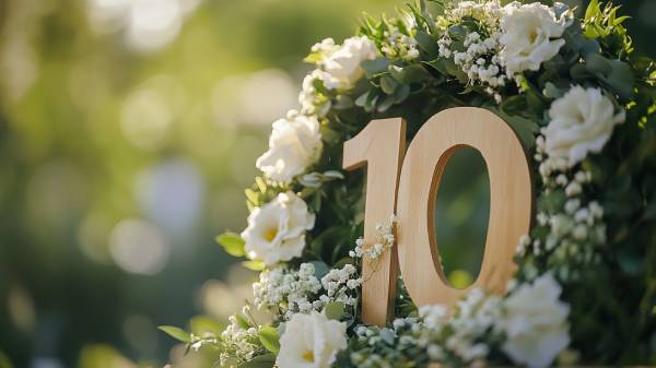 summer wedding table- numbers