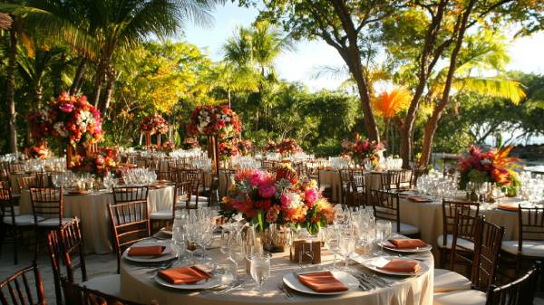 summer wedding table- table supplies