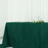 90x132Inch Hunter Emerald Green Accordion Crinkle Taffeta Rectangular Tablecloth