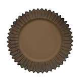 6 Pack | 13inch Matte Natural Sunflower Disposable Charger Plates#whtbkgd