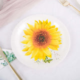 25 Pack | Sunflower 7inch Dessert Appetizer Paper Plates, Disposable Party Plates