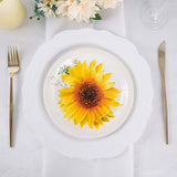 25 Pack | Sunflower 7inch Dessert Appetizer Paper Plates, Disposable Party Plates