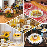 25 Pack | Sunflower 7inch Dessert Appetizer Paper Plates, Disposable Party Plates