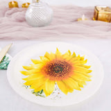 25 Pack | Sunflower 7inch Dessert Appetizer Paper Plates, Disposable Party Plates