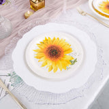 25 Pack | Sunflower 7inch Dessert Appetizer Paper Plates, Disposable Party Plates