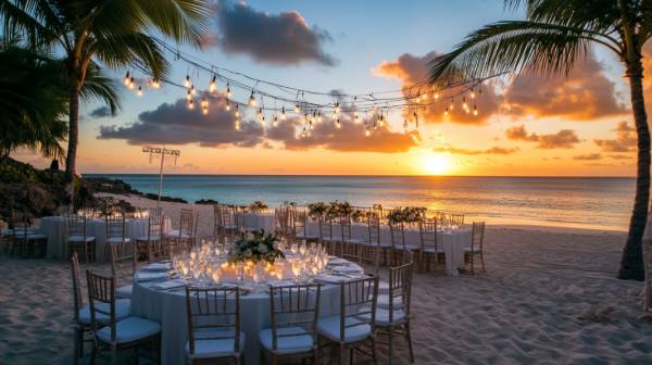 sunset beach wedding- final touches