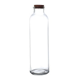 12 Pack | 16oz Clear Round Glass Bottles With Cork Stoppers, Refillable Glass Storage Jars - 9inch