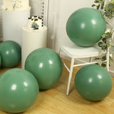 10 Pack Matte Pastel Dusty Sage Green Biodegradable Balloons 18inch, Round Eco-friendly