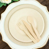 50 Pack | 8inch Natural Biodegradable Bagasse Salad Plates