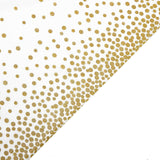 5 Pack White Rectangle Plastic Table Covers with Gold Confetti Dots, 54x108inch PVC Waterproof